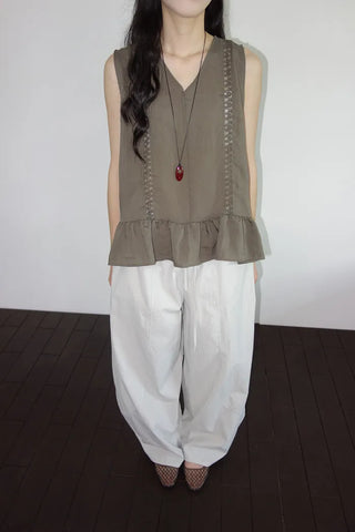 [3 colors] Cappy Bath Rock Balloon Wide Pants