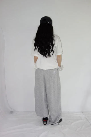 [2 colors] Chilling Print Oversized Short-Sleeve T-Shirt