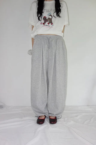 [2 colors] Chilling Print Oversized Short-Sleeve T-Shirt