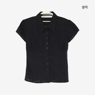 [2 colors] Novo Cut-out Punching Blouse
