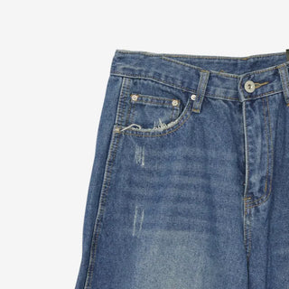 [2 colors] Abel Denim Pintuck Wide Pants