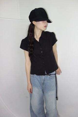 [2 colors] Abel Denim Pintuck Wide Pants