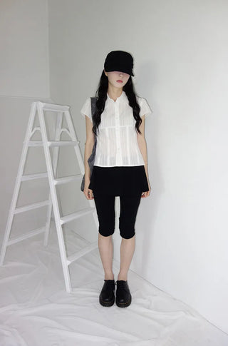 [2 colors] Yulia Capri Skirt Pants
