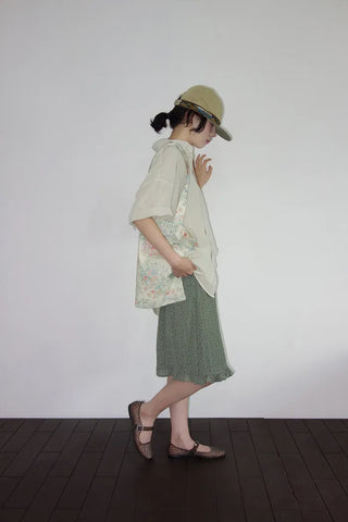 [4 colors] Mid-Sea Overfit Pigment Short-Sleeve Shirt