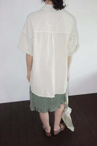 [2 colors] Moai Dot Frill Midi Skirt