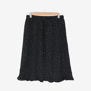[2 colors] Moai Dot Frill Midi Skirt