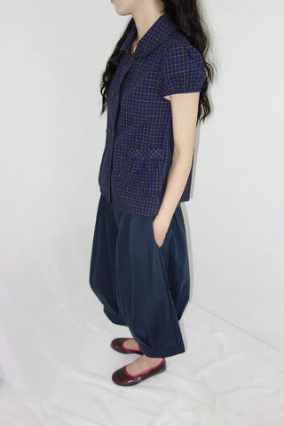 [3 colors] Ajipo Button Pintuck 3/4 Pants