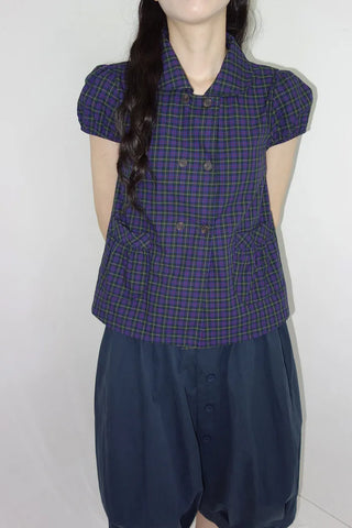 [3 colors] Ajipo Button Pintuck 3/4 Pants