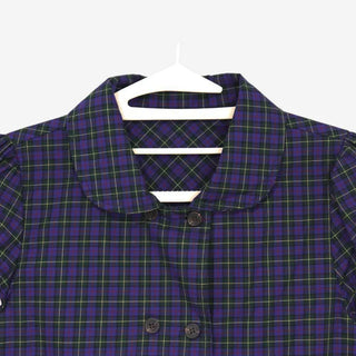 [2 colors] Monchi Check Puff Blouse