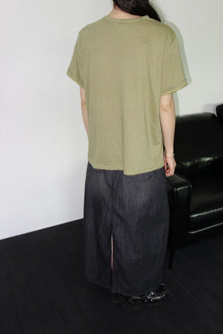 [2 colors] Striped Loose Fit Short Sleeve T-Shirt
