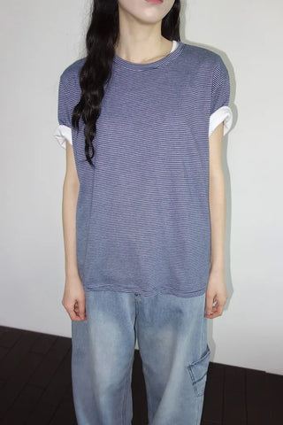 Denim wide-leg pants