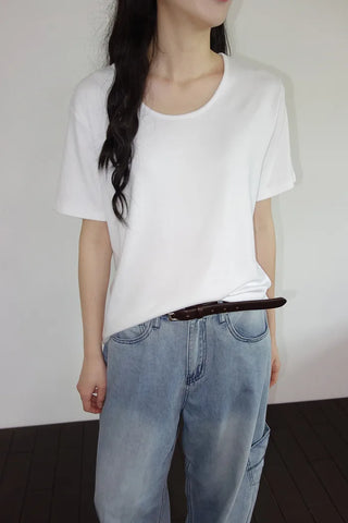 Denim wide-leg pants