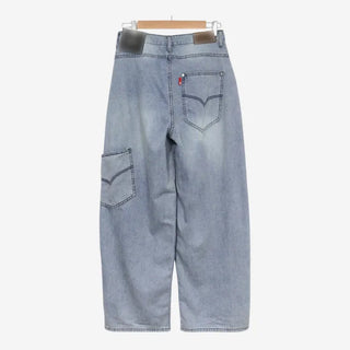 Denim wide-leg pants