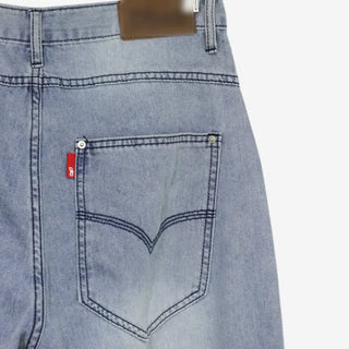 Denim wide-leg pants