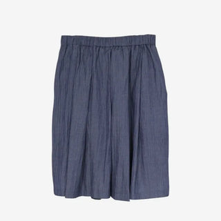 [2 colors] Pleated Banding Midi Skirt
