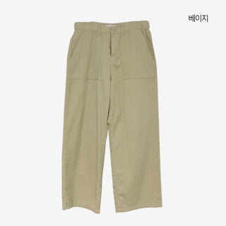 [4 colors] Cotton Wide Pants