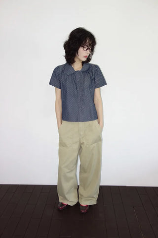 [4 colors] Cotton Wide Pants