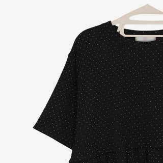 [2 colors] Polka Dot Frill Blouse