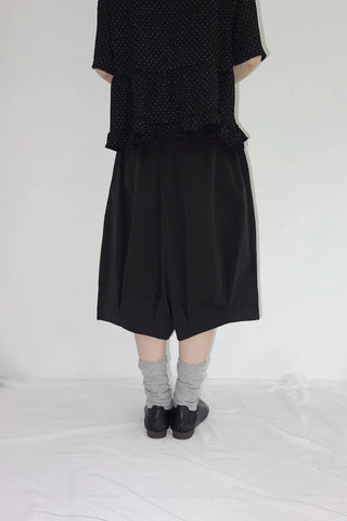 [2 colors] Polka Dot Frill Blouse