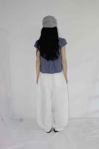 [2 colors] Roche Stripe Shirt Blouse