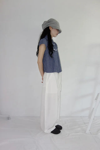 [2 colors] Roche Stripe Shirt Blouse