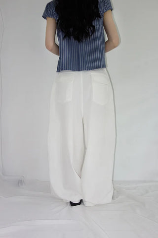 [2 colors] Roche Stripe Shirt Blouse