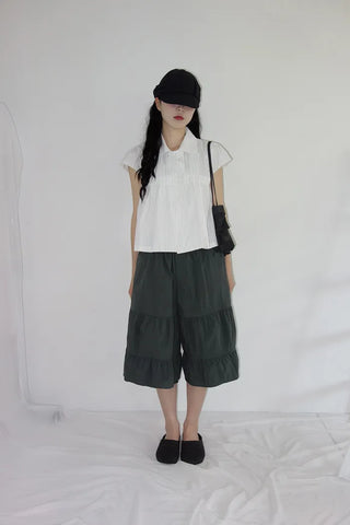 [2 colors] Roche Stripe Shirt Blouse