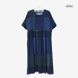 Jeans Oversized Fit Check Long Dress