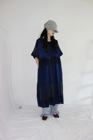 Jeans Oversized Fit Check Long Dress