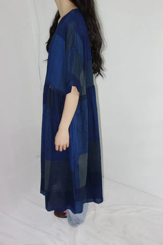 Jeans Oversized Fit Check Long Dress