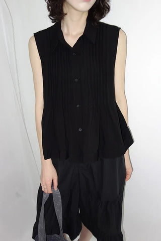 [3 colors] Tiered Can-Can Wide Bermuda Pants