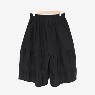 [3 colors] Tiered Can-Can Wide Bermuda Pants
