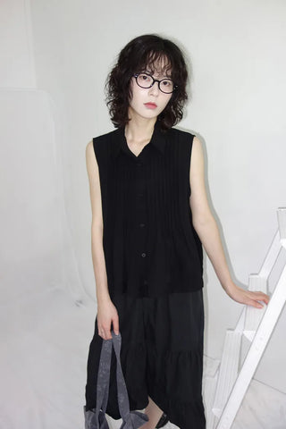 [3 colors] Tiered Can-Can Wide Bermuda Pants