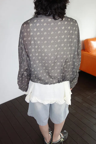 [2 colors] Timothy Frill Blouse