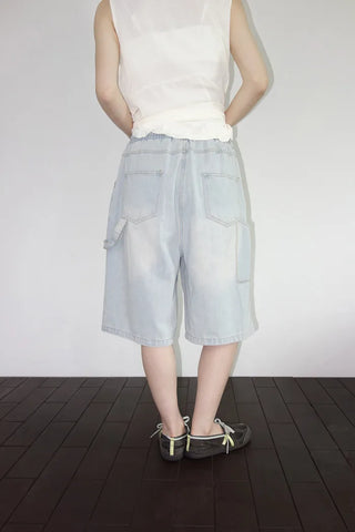 [3 colors] Denim Carpenter Bermuda Pants