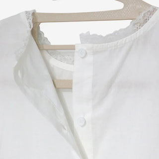 Desha Lace Frill Puff Blouse