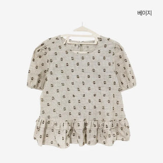 [2 colors] Rashido Dot Check Blouse