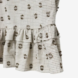 [2 colors] Rashido Dot Check Blouse