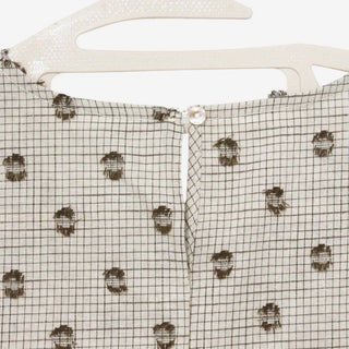 [2 colors] Rashido Dot Check Blouse