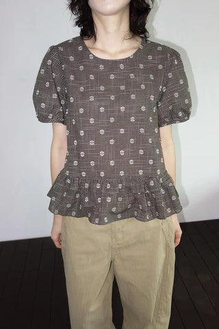 Maris See-through Shirred Brim Hat