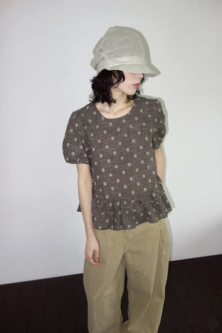 Maris See-through Shirred Brim Hat