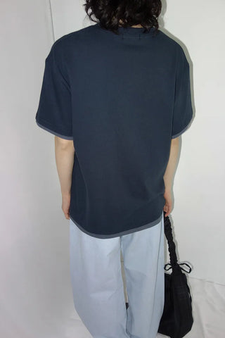 [4 colors] Layered Color Short-Sleeve T-Shirt