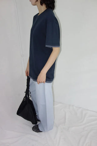 [4 colors] Layered Color Short-Sleeve T-Shirt