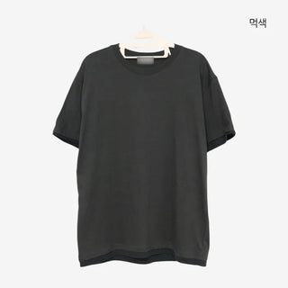[4 colors] Layered Color Short-Sleeve T-Shirt