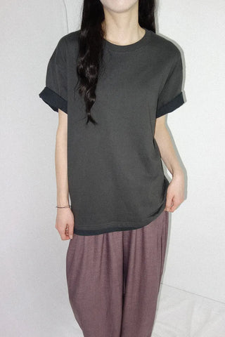 [4 colors] Layered Color Short-Sleeve T-Shirt