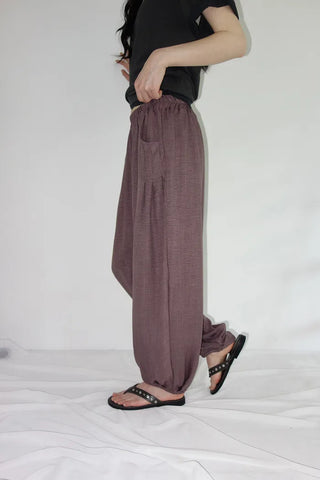 [4 colors] Creton Banding Balloon Pants