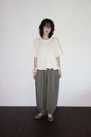 [4 colors] Creton Banding Balloon Pants