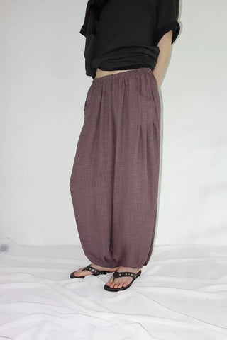 [4 colors] Creton Banding Balloon Pants