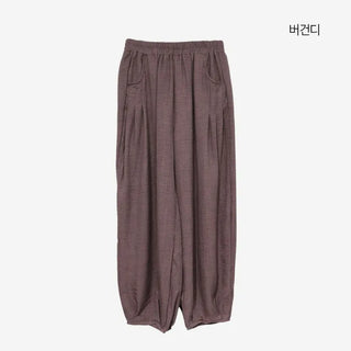 [4 colors] Creton Banding Balloon Pants