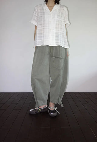 [2 colors] Clérie Jacquard Short-Sleeve Shirt
